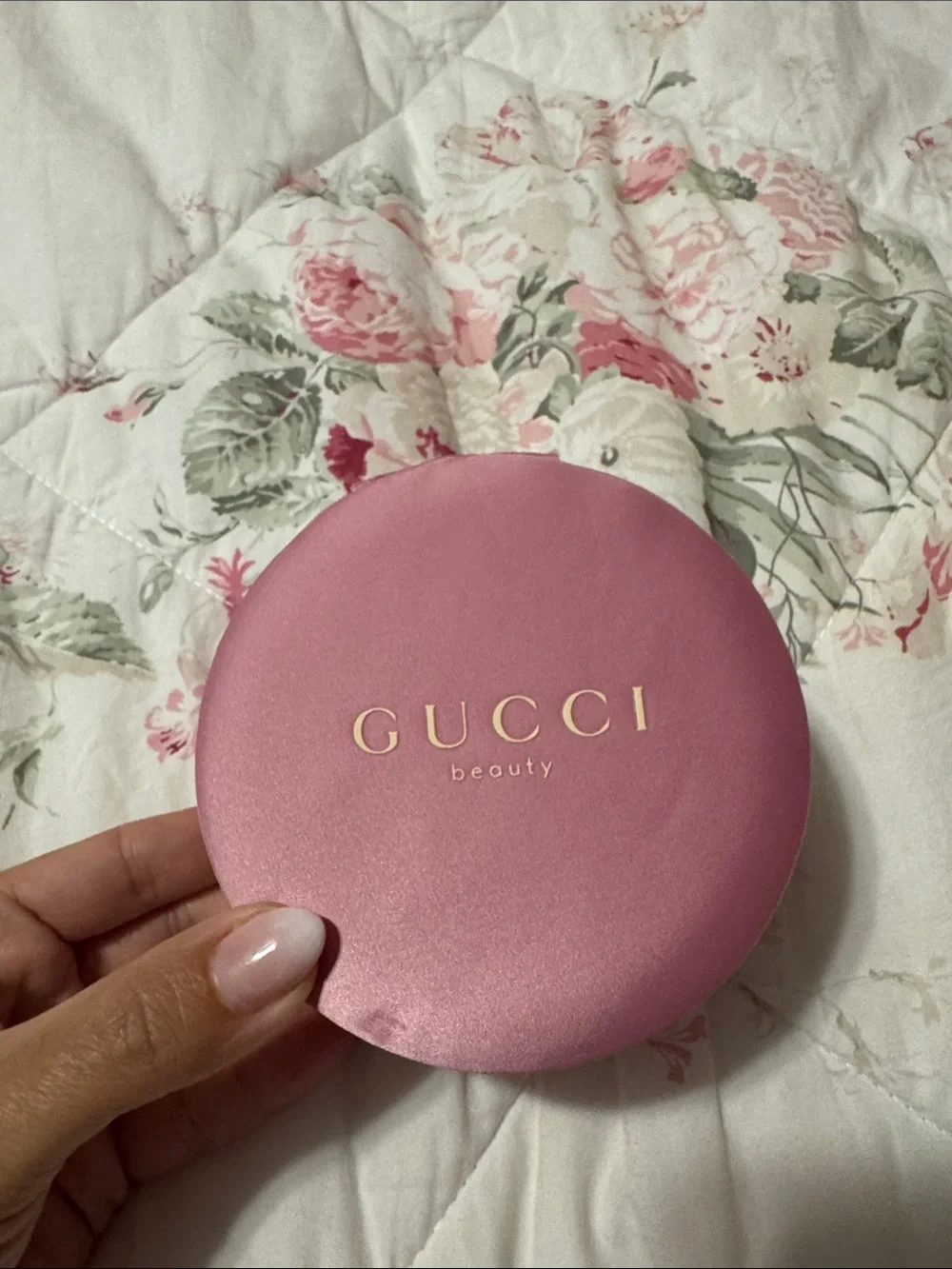 Gucci Beauty Pink Blush Jewelry box with Gold Logo